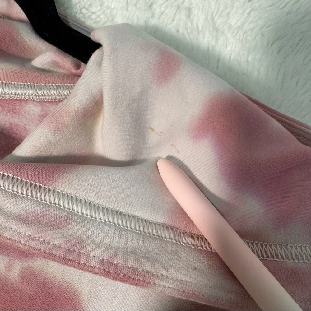 Lululemon All Yours Hoodie‎ Marmoleado Tie Dye Women’s 4 Fleece Rose Pink Yoga - Picture 9 of 9